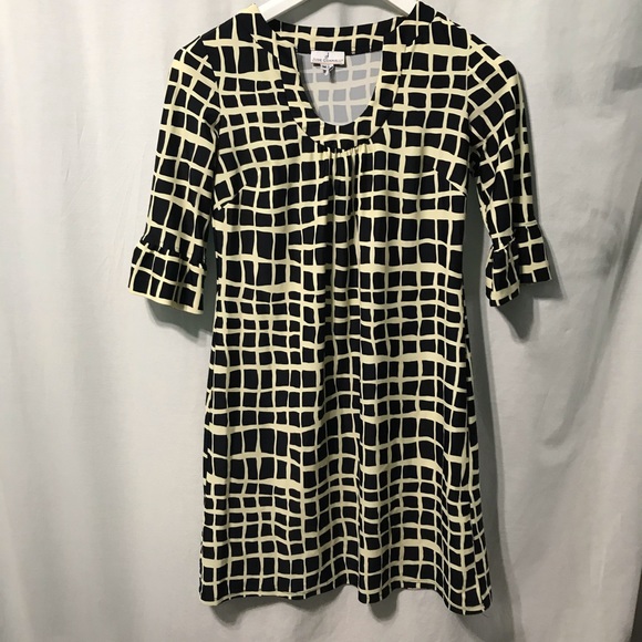 Jude Connally Dresses & Skirts - JUDE CONNALLY “Megan” Black/Cream Design Dress M